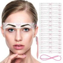 14 Pcs/set Eyebrow Shaper Kit With Strap & Eyebrow Razor Reusable DIY Grooming Eyebrow Stencil Template Makeup Tools Accessories