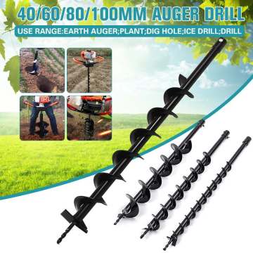 800mm x 80mm Plante Drill Auger Yard Gardening Replacement Tool Auger Drill Bit Hole Digger for Earth Auger