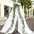 Green Eucalyptus Leaves Garland Wisteria Artificial Flowers Rattan Fake Plant Silk Leaf Vines For Wedding Birthday Party Decor