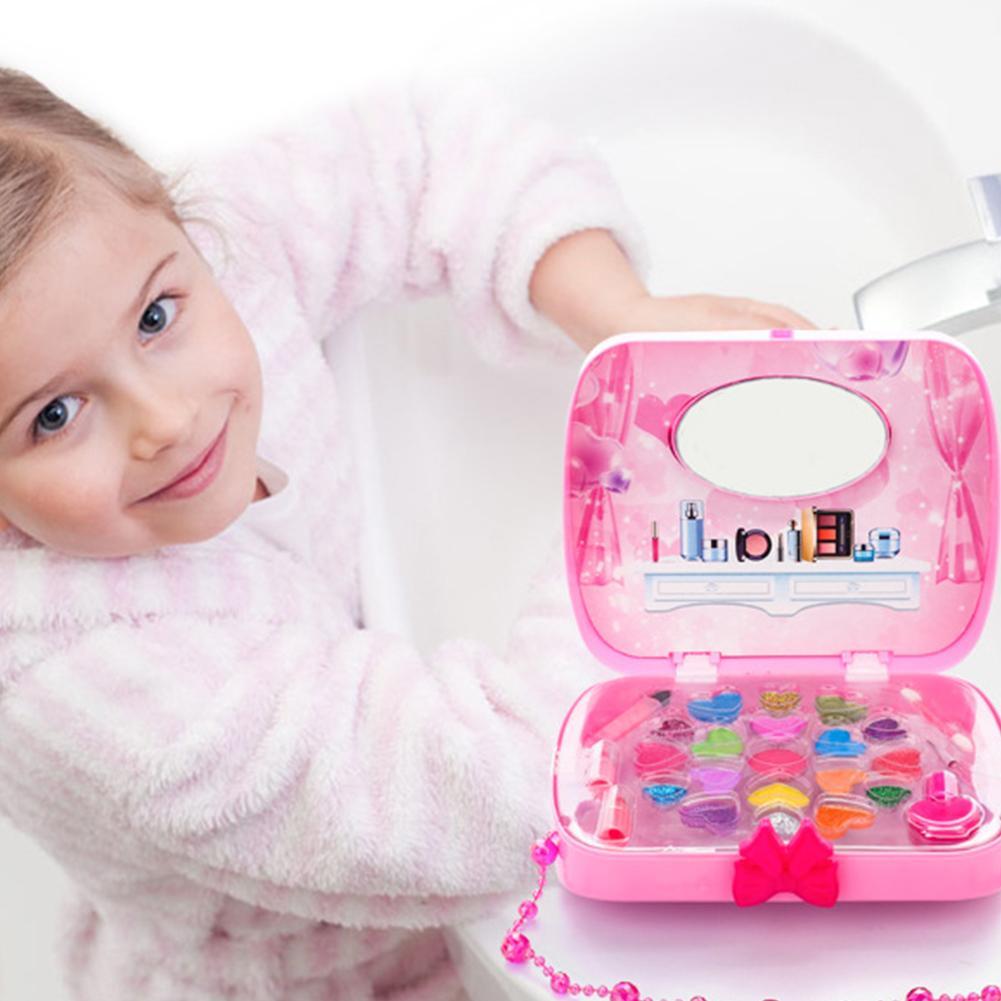 Children Pretend Play Beauty Makeup Box Kid Make Up Toys Safe Non-toxic Girl Simulation Toy Gift For Children 7-12 Old