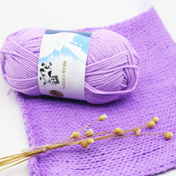 50grams/Set Milk Cotton Crochet Yarn Anti-Pilling Fine Quality Hand Knitting Thread For Cardigan Scarf Hat Sweater Doll