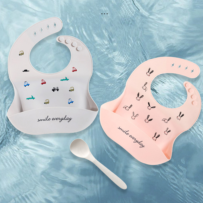 Newborn Baby Bibs Cartoon Print Letter Kids Baby Girl Boy Feeding Stuff Adjustable Waterproof Baby Bib Saliva Towel