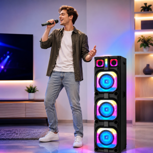 Portable Trolley Party Speaker With Mic