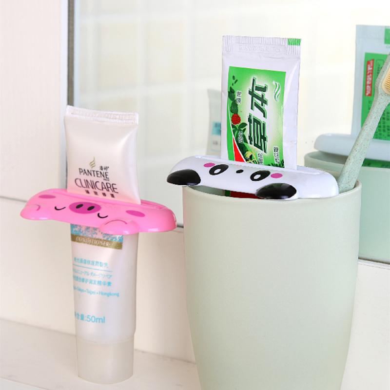 1PCS Toothpaste Dispenser Cartoon Bathroom Rolling Tube Holder Tooth Paste Tube Squeezer Easy Squeezing Clip Bathroom Supplies