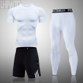 Solid Color Mens Sport Compression Short Sleeve t-Shirt Pants Shorts Fitness Running Sportsman wear Jogging suits