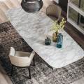 marble dining table rectangular small apartment light luxury dinner table designer postmodern minimalist conference table