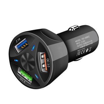 New 3 USB Car Charger QC 3.0 Fast Charging Auto Charger Adapter For USB Device Universal Safe Auto Chargers Portable Accessories