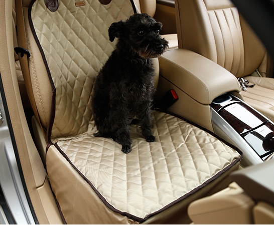 3 Colors 2 in 1 Functional Deluxe Single Car Front Seat Kennel Cover Nylon Waterproof Non-Slip for Cat Dog Pet Travel Outdoor