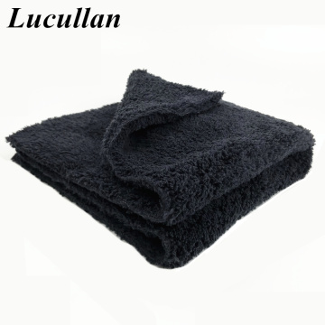 Ultra Thick-Black/Dark Blue Edgeless Microfiber Towel 16