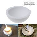 2Pcs Jewelry Mini Melt Quartz Ceramic Crucible Bowls for Melting Casting Gold Silver Copper With Stainless Steel Tongs
