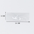 YOJA 24.3X8.5CM Cartoon Helicopter Vinyl Car Sticker Decal Fashion Art ZT2-0022