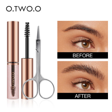 O.TWO.O Eyebrow Gel Waterproof Brow Shaping Soap Brows Sculpt Lift Styling Cosmetics Long Lasting Fast Dry Gel With Scissors