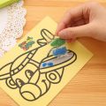 5pcs/lot Kids DIY Color Sand Painting Art Creative Drawing Toys Sand Paper Art Crafts Toys for Children sands painting