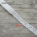 Lucia crafts 2yards/lot White Cotton Lace Fabric Embroidered Net Lace Trim Ribbons Handcrafts Sewing DIY Decoration N0203