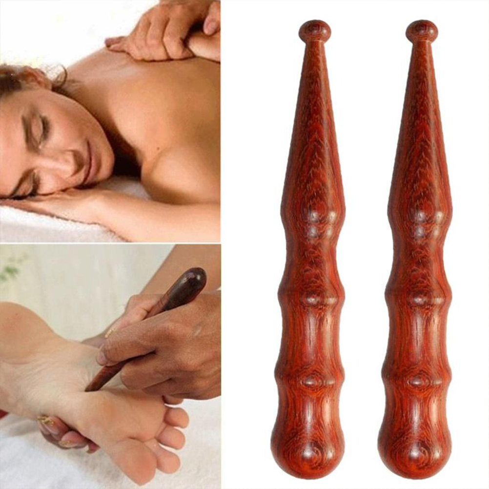 15cm Wooden Facial Body Acupuncture Point Massage Pen Acupuncture Pen Health Care Tool Pain Relief Massage Pen