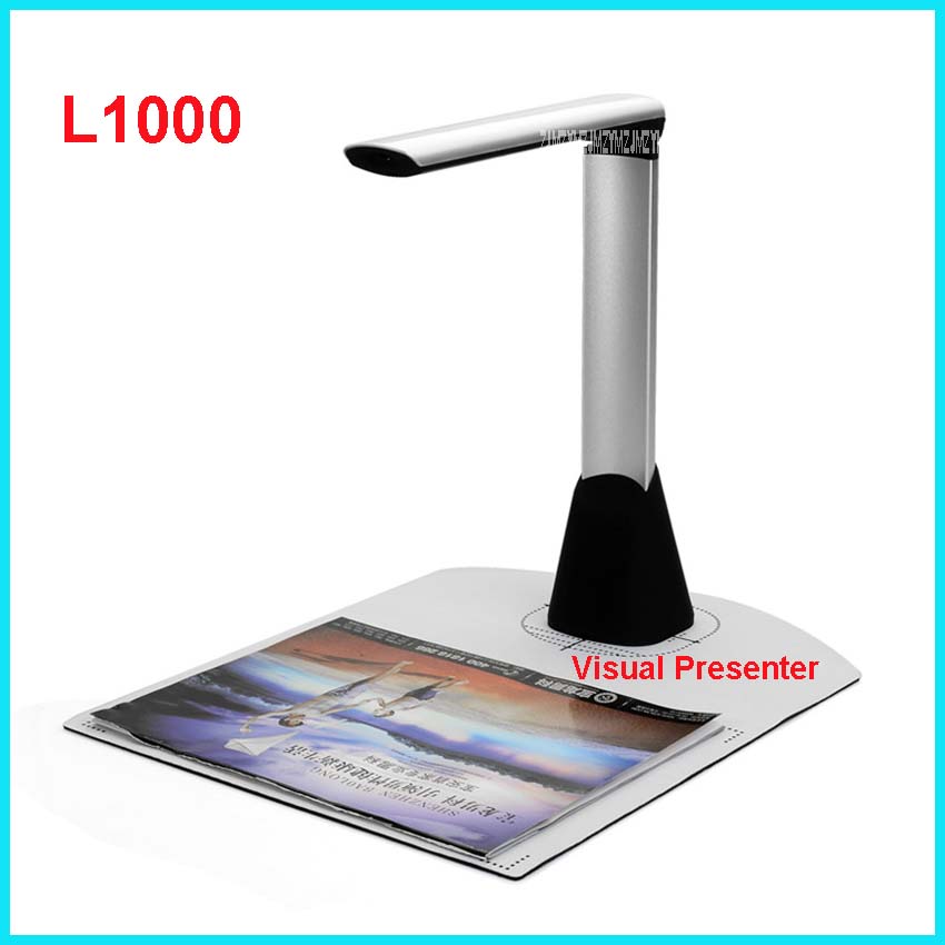 L1000 Mini Camera Scanner A3 A4 A5 10 Mega 3672 * 2856 Document Book Photo ID USB2.0 Interface type 24 bits Visual Presenter