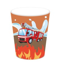 8pcs/pack Fireman Fire truck disposable paper cups Fireman theme disposable cups Fireman Sam theme birthday party decorations