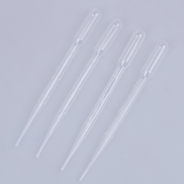 4pcs 3ML Pipettes Laboratory Tools Plastic Disposable Graduated Pasteur Pipette Dropper Polyethylene Makeup Tools