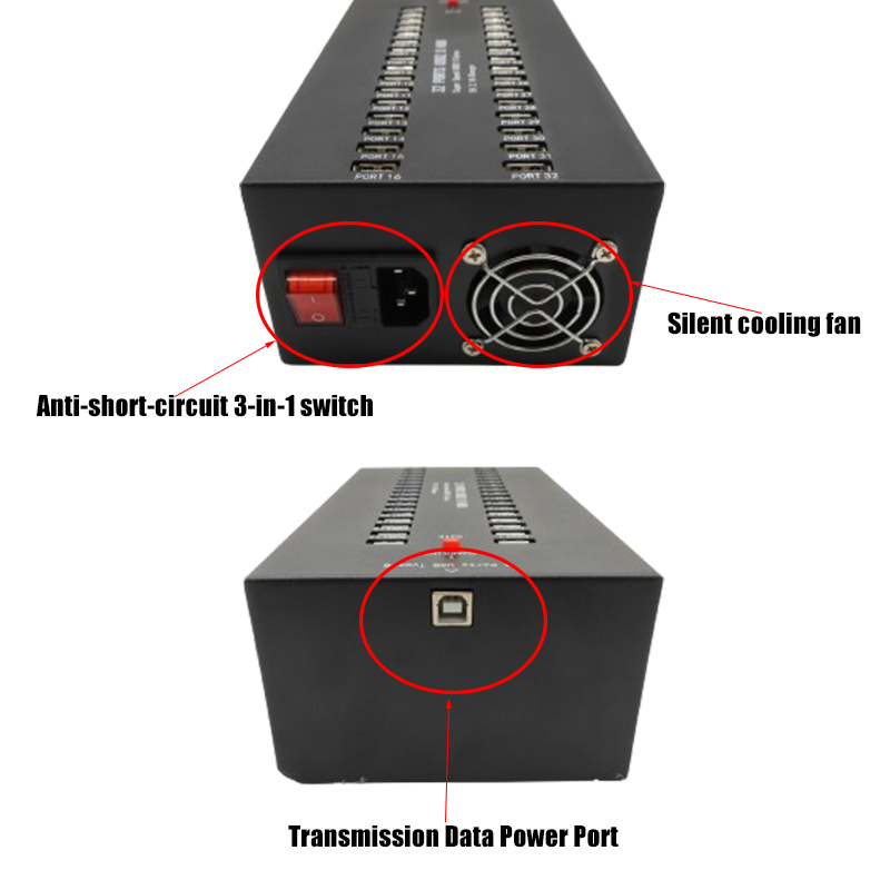 32 USB 2.0 hub ports 5V2.1A component ports