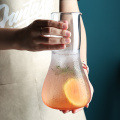Kettle Glass Water Jug Kettle Tea Pot Gradient Pear Shape Creativity Irregular Orange Cold Water Kettle 1100ml Home Kitchen Bar