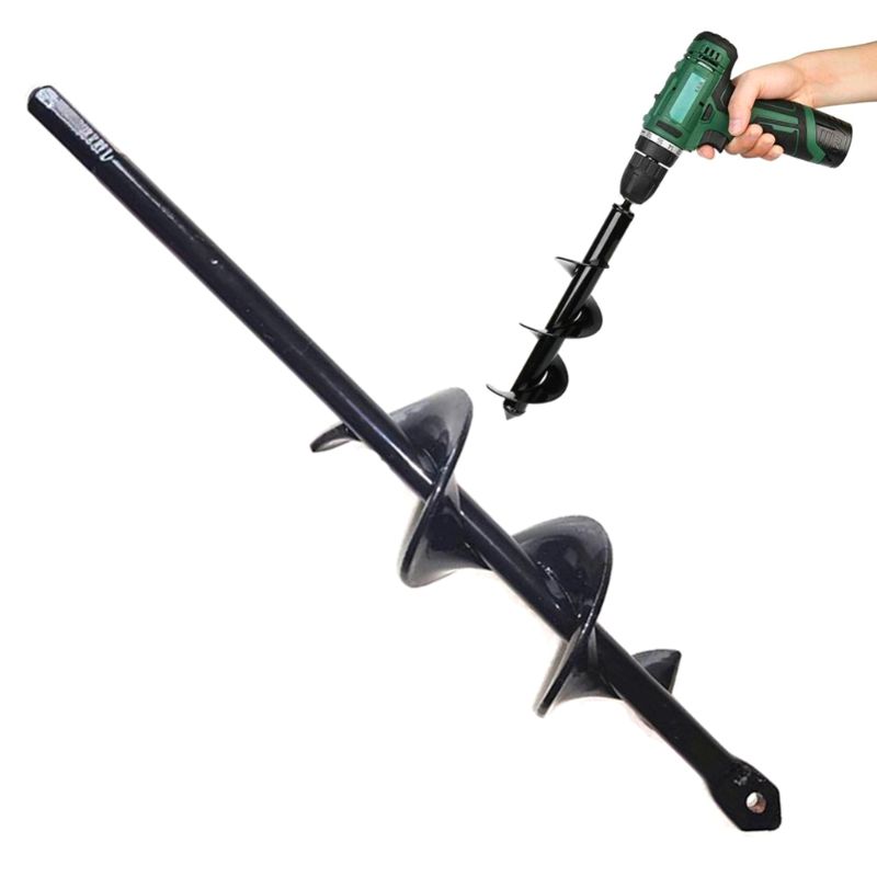 9 Inch Garden Auger Spiral Drill Bit Hand Drill Electric Drill Ground Bit Planting Auger Drill