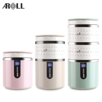 1/2/3 Layers Japanese Lunch Box for Food Bento Box Stainless Steel Thermos Lunch Box Food Container Lunchbox Leakproof