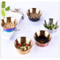 304 stainless steel seasoning plate gold-plated sauce dish restaurant snack dish sanding colorful cup bowl