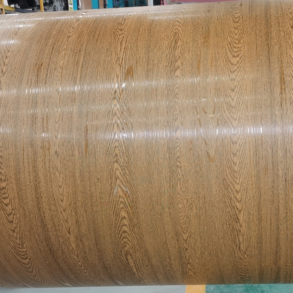 Dark wood color printed aluminum in sheets