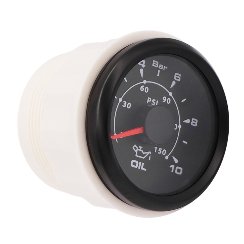 52mm Boat Car Oil Pressure Gauge 0~10 Bar/ 0~5Bar Waterproof Oil Pressure Meter with 7 Colors Backlight