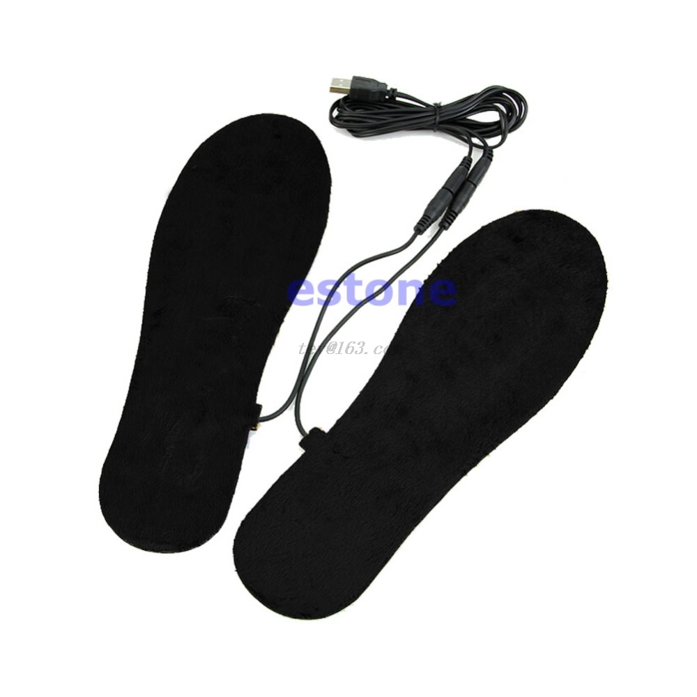 USB Electric Powered Heated Winter Insoles For Shoes Boots Keep Feet Warm