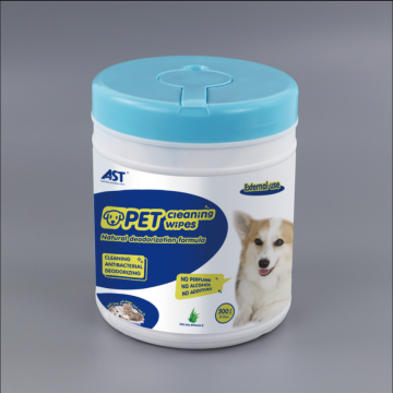 Hypoallergenic Pet Cleaning Wet Wipes in Canister