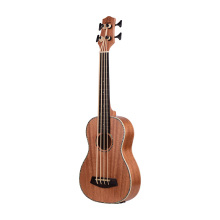 30 Inch Electric Bass Ukulele Ukelele Uke Sapele Plywood Body Padauk Fretboard Rubber Strings Built-in Tuner EQ with Audio Cable