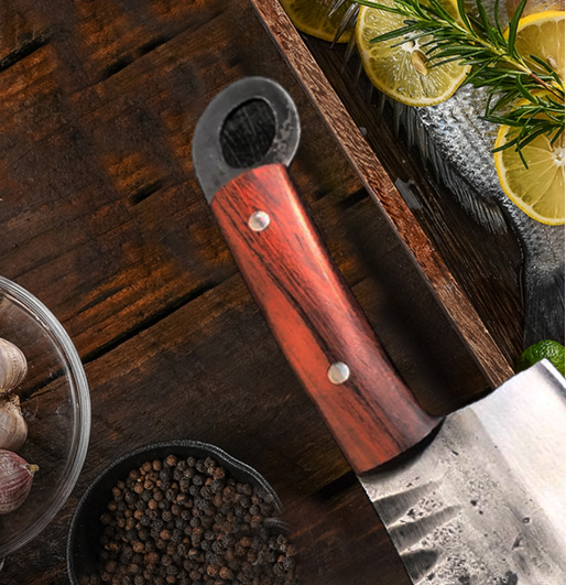 Yeelong Manual forging Kitchen Knife Chef's Meat Cleaver Butcher Knife Vegetable Cutter with wooden handle