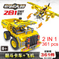 Construction Technical Excavator truck forklift sets crane model building blocks kits kids toys bricks creator moc city vehicles
