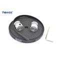 POWGE 2pcs 20 teeth GT2 Timing Pulley Bore 5mm 6mm 6.35mm 8mm + 3Meters GT2 Open timing Belt width 6mm 2GT pulley 20Teeth 20T