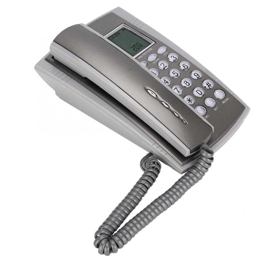 Wall Mount Landline Phone Desktop Corded Telephone Caller ID Clear Sound Landline telefono for Home Office Hotel Call Center