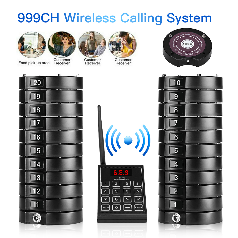20 PCS/Pack Beeper Pager Restaurant Calling System Wireless Guest Paging Queuing System