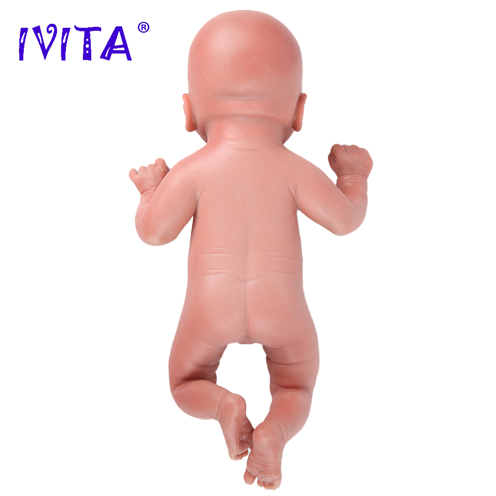 IVITA WG1512 36cm 1.65kg 100% Full Silicone Reborn Doll 3 Colors Eyes Choices Realistic Baby Toys for Children Christmas Gift