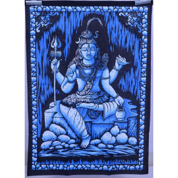 Indian Hindu God SHIVA Sitting Meditation Wall Hanging Tapestry