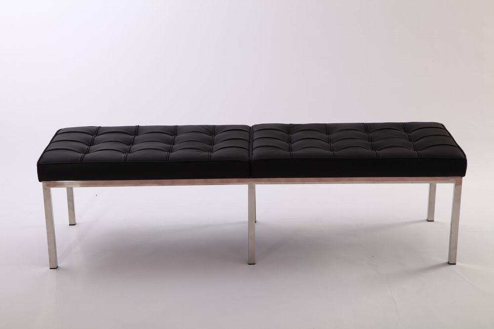 Leather Knoll Bench