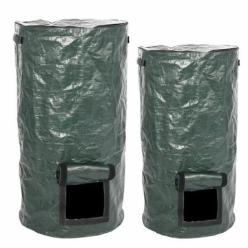 Collapsible Garden Yard Compost Bag with Lid Organic Ferment Waste Composter