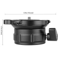 KINGJOY LB-60 69mm Speedy Adjustable Leveling Base Panning Level With Offset Bubble Level For All Tripods With 1/4 thread