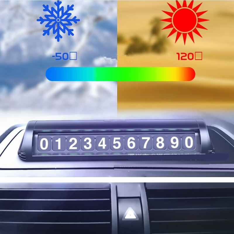 Car Styling Temporary Parking Card Phone Number Card Plate Hidden Switch Telephone Number Car Parking Card Stop Auto Accessories
