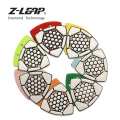 Z-LEAP 7pcs/Set Triangular Diamond Polishing Pads Oscillating Sanding Pad for Dry Polishing The Corners of Concrete Stone