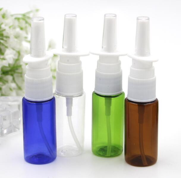 2Pc/Lot 10ml 15ml 20ml 30ml Empty bottle Plastic Nasal Spray Bottles Pump Sprayer Mist Nose Spray Refillable Bottles For Medical