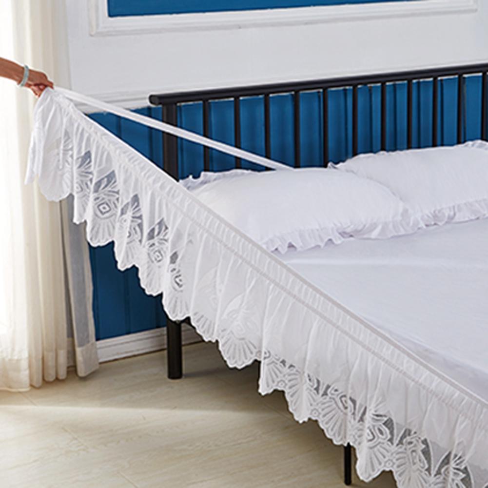 White Bed Skirt Wrap Around Bed Skirt Comfort Wrinkle Resistant Wrap for Bedroom #SO