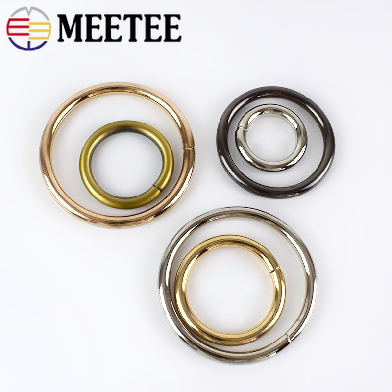 5/10pcs Meetee 16-50mm Metal D O Rings Buckles Dog Collar Clasp Clips Buckle Bag Strap Belt Clothes Hat Parts Accessories H2-1