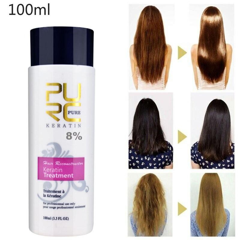 Purc 8% Formalin Keratin Hair Treatment And Purifying Shampoo Hair Care Products Set Brazilian Keratin Hair Treatment Shampoo