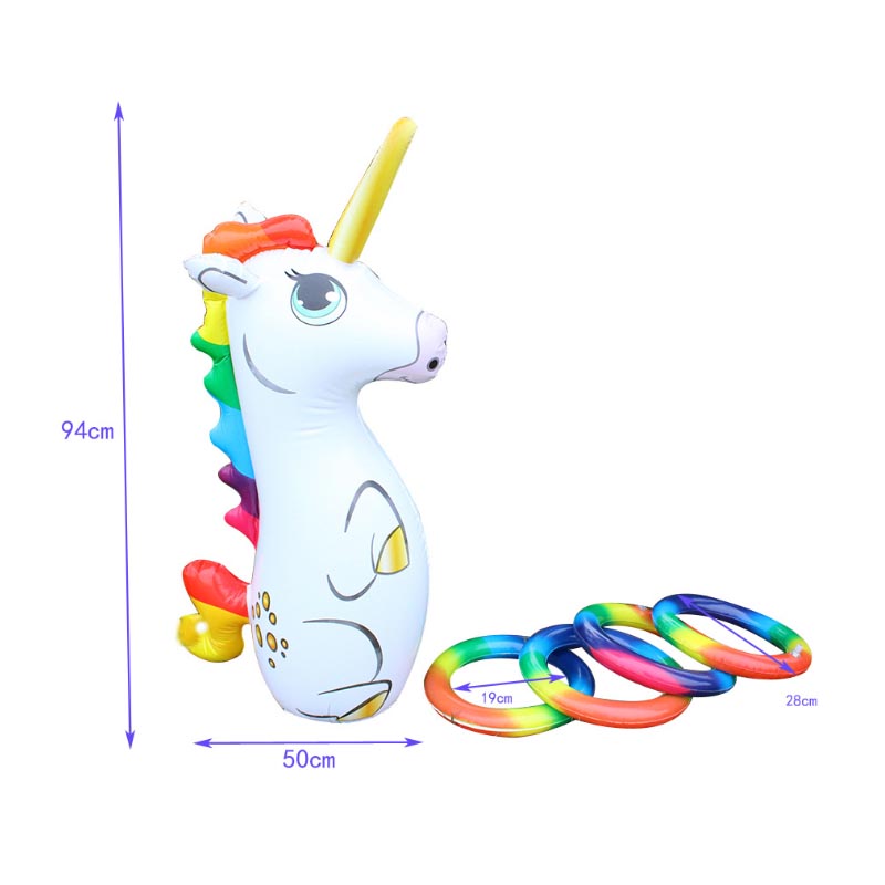 Kids Inflatable Water Sprinkler Inflatable Unicorn Punching Bags 1