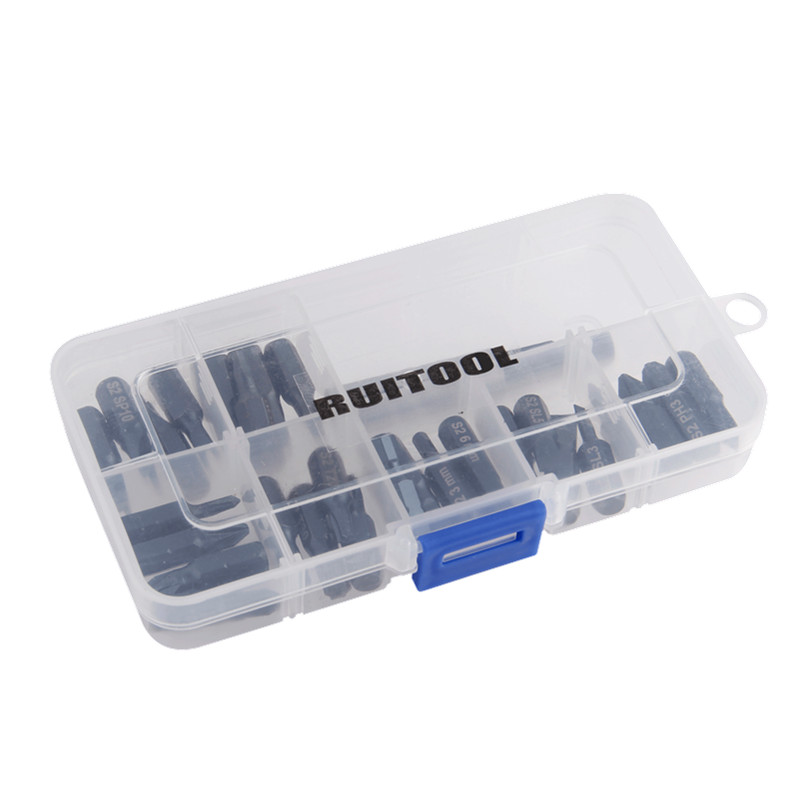 RUITOOL 29pcs Magnetic Bit Set With Tool Box Bit Holder Tips Screwdriver Phillips Hex Torx Screwdriver Bits Tool Kit